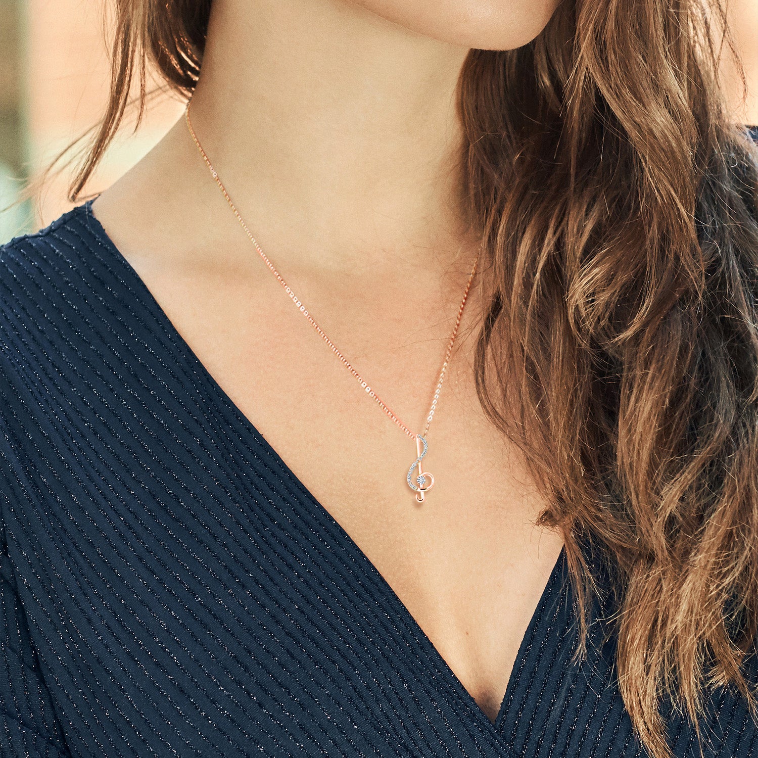 Pendant in 925 Rose Gold Plated Silver