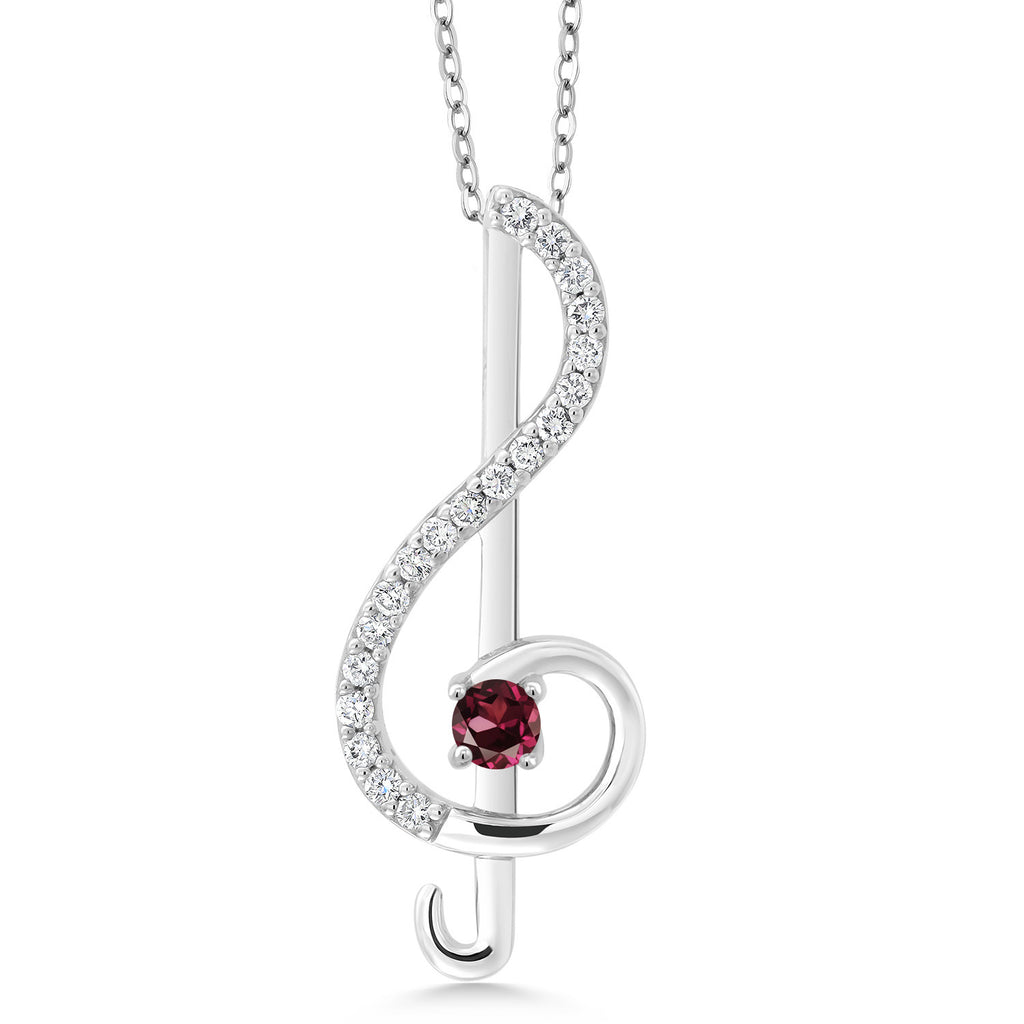 Rhodolite Garnet_Pendant in 925 Sterling Silver
