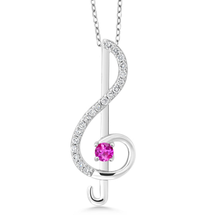 Pink Sapphire_Pendant in 925 Sterling Silver