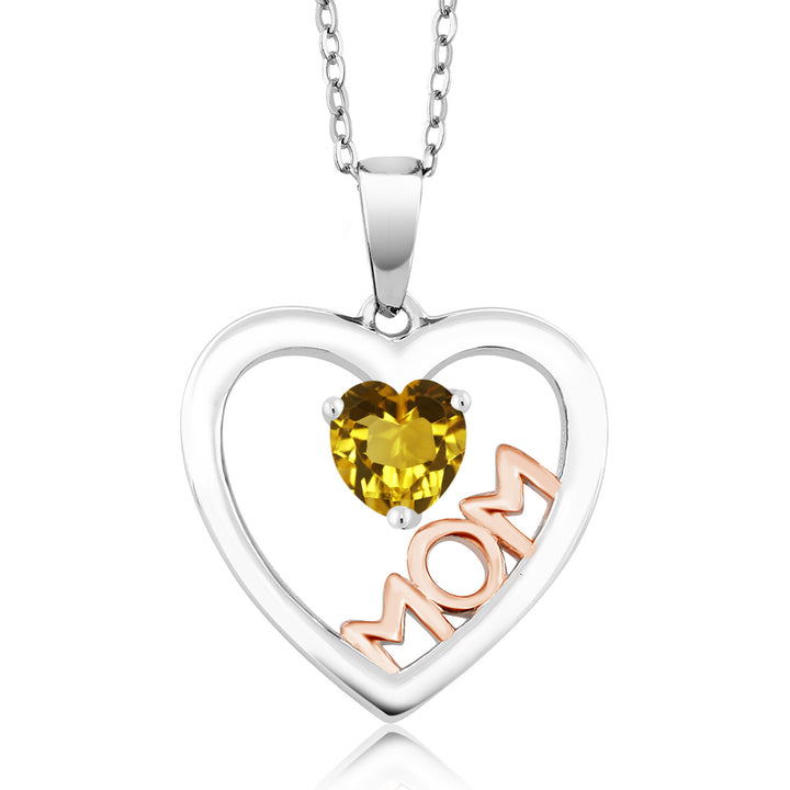 Citrine - November_Pendant in 925 Sterling Silver
