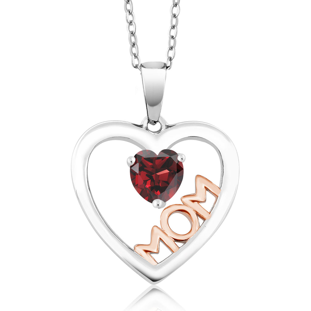 Garnet - January_Pendant in 925 Sterling Silver