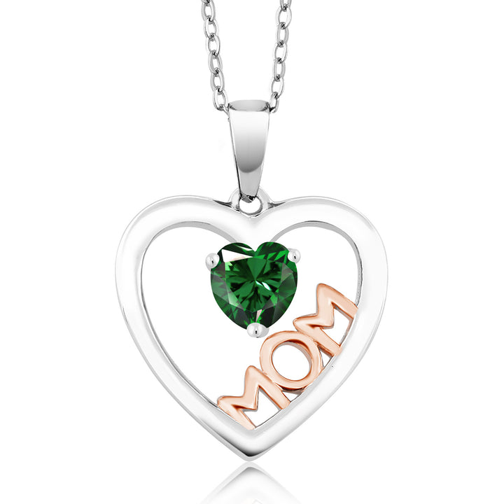 Nano Emerald - May_Pendant in 925 Sterling Silver