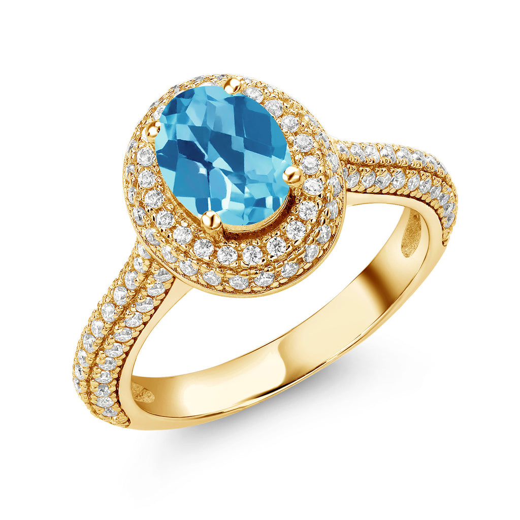 6_Ring in 925 Yellow Gold Plated Silver