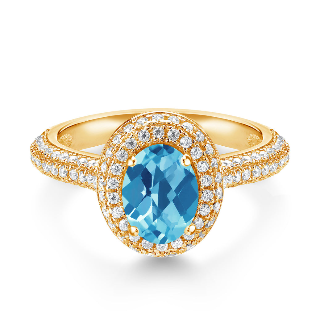 Ring in 925 Yellow Gold Plated Silver