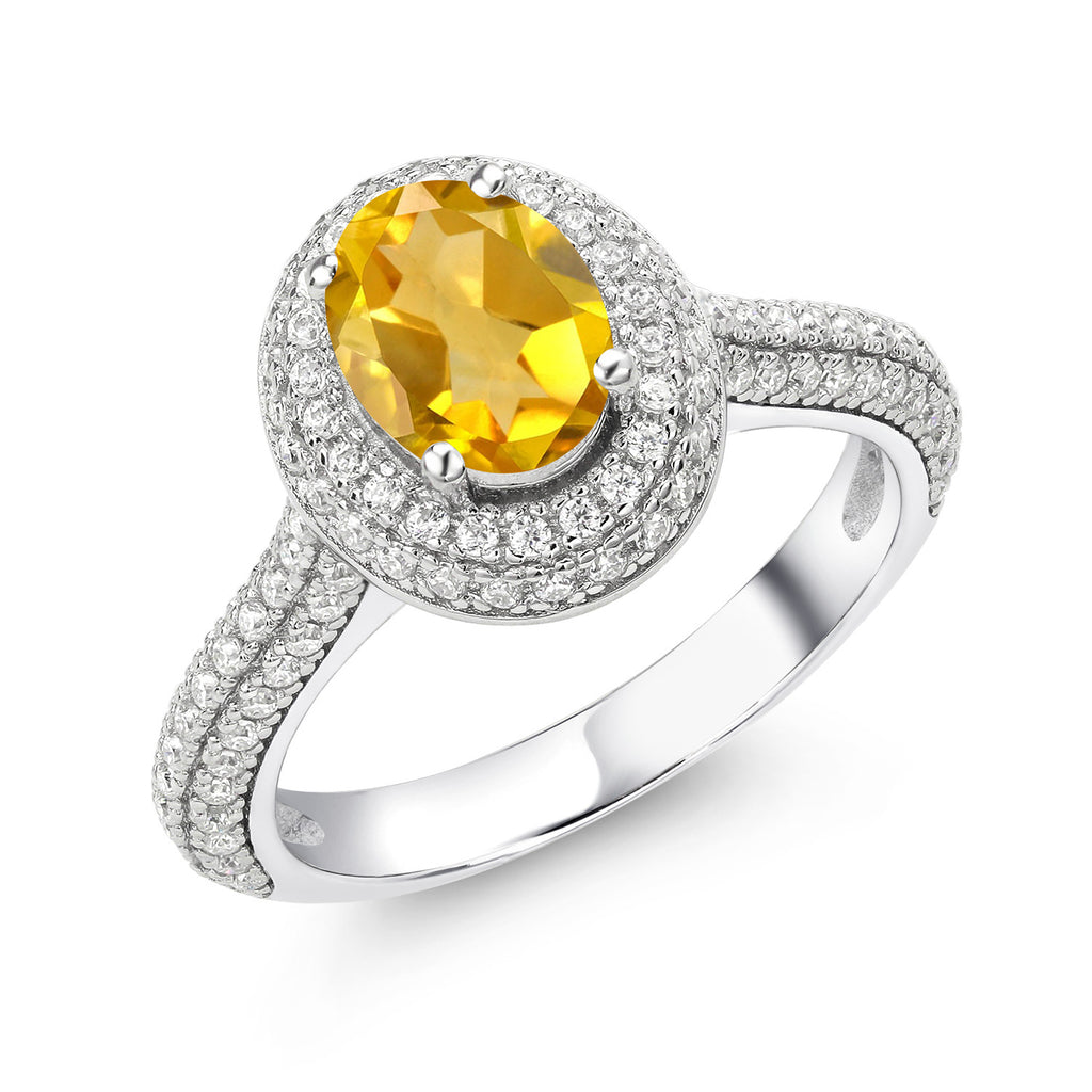 Citrine - November_7_Ring in 925 Sterling Silver