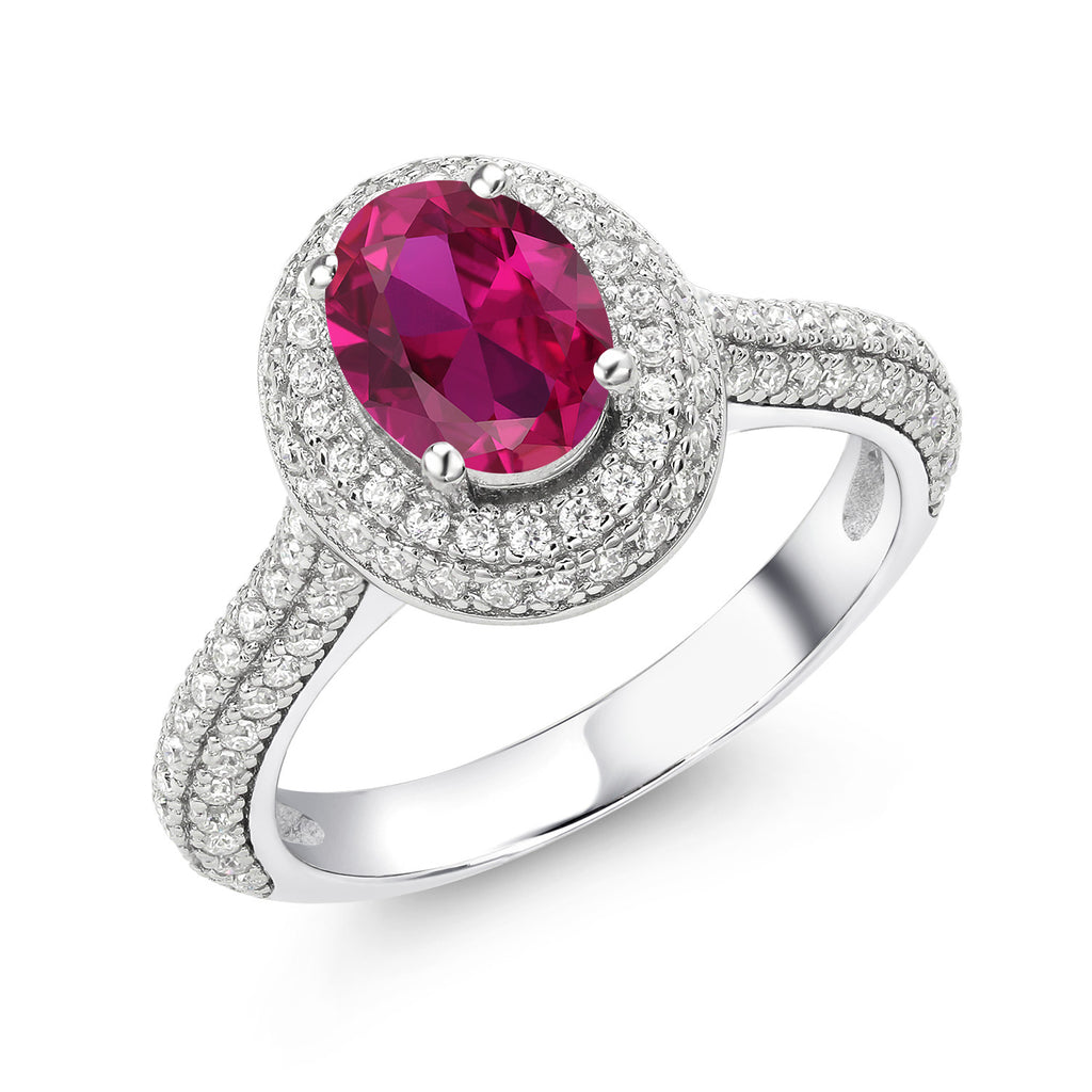 Created Ruby - July_5_Ring in 925 Sterling Silver