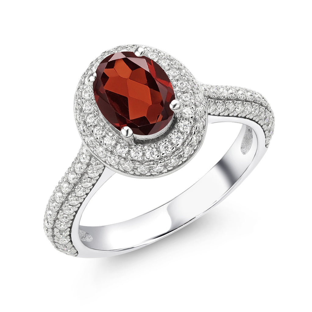 Garnet - January_6_Ring in 925 Sterling Silver