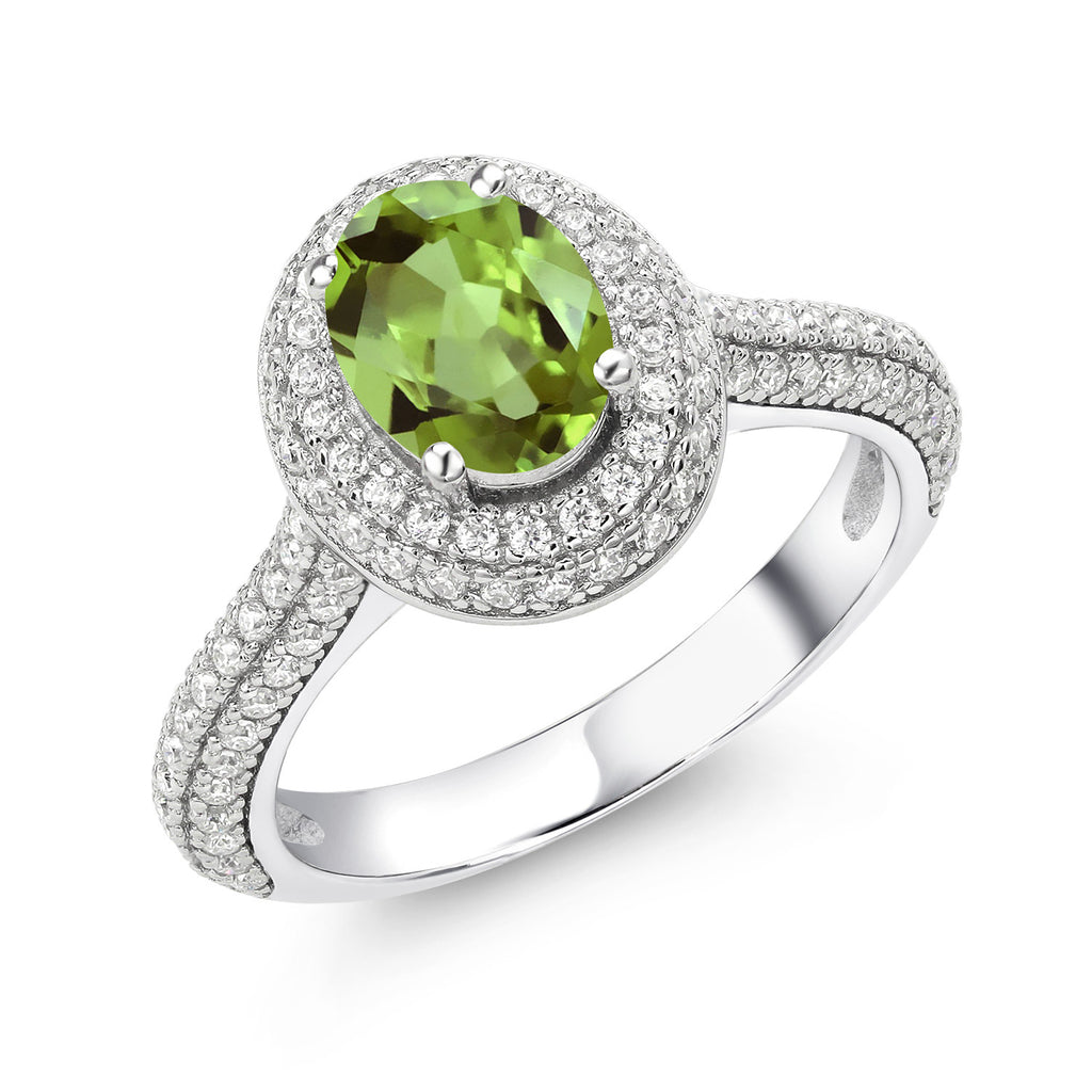 Peridot - August_8_Ring in 925 Sterling Silver