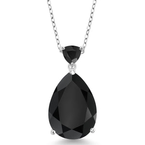 Onyx - December_Pendant in 925 Sterling Silver