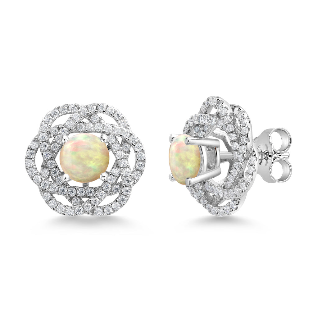 Ethiopian Opal_Earrings in 925 Sterling Silver