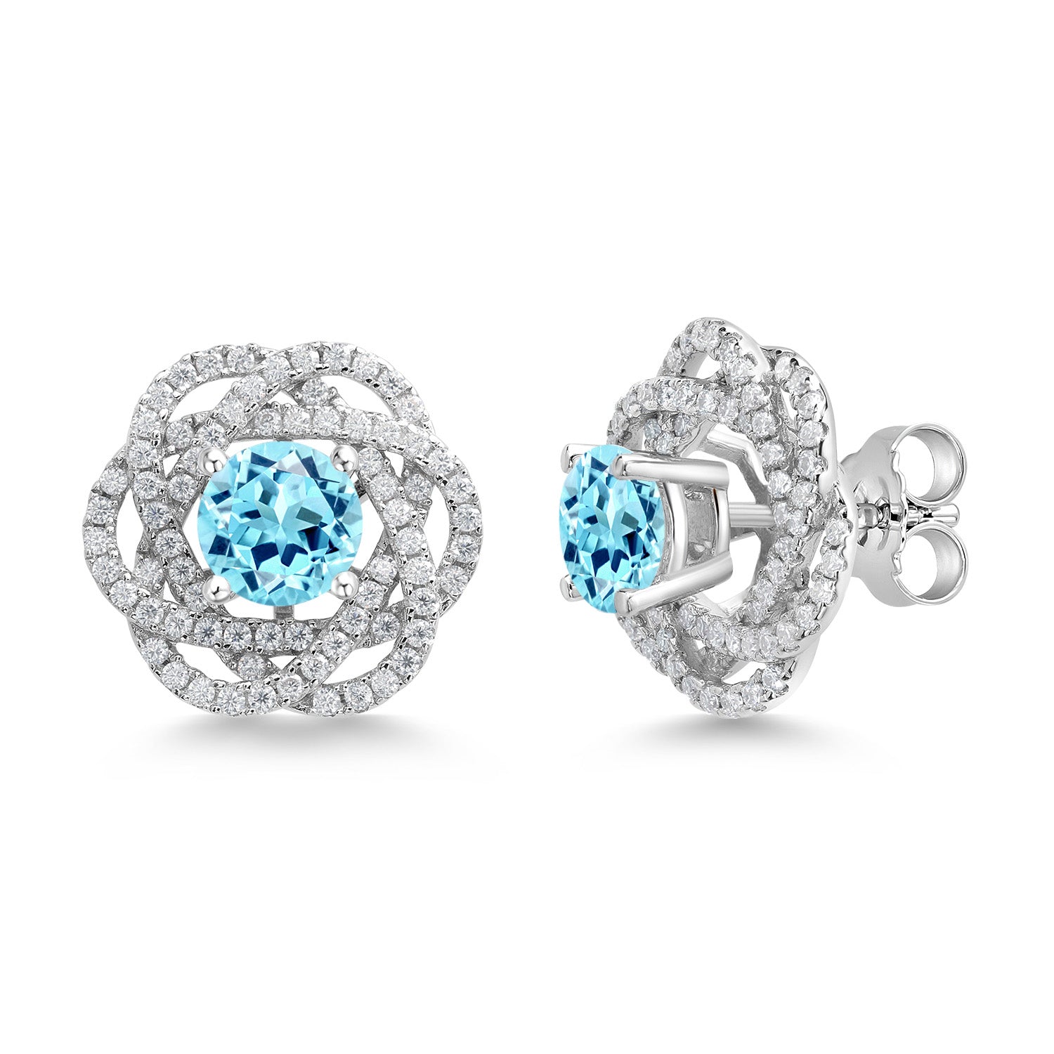 Apatite_Earrings in 925 Sterling Silver