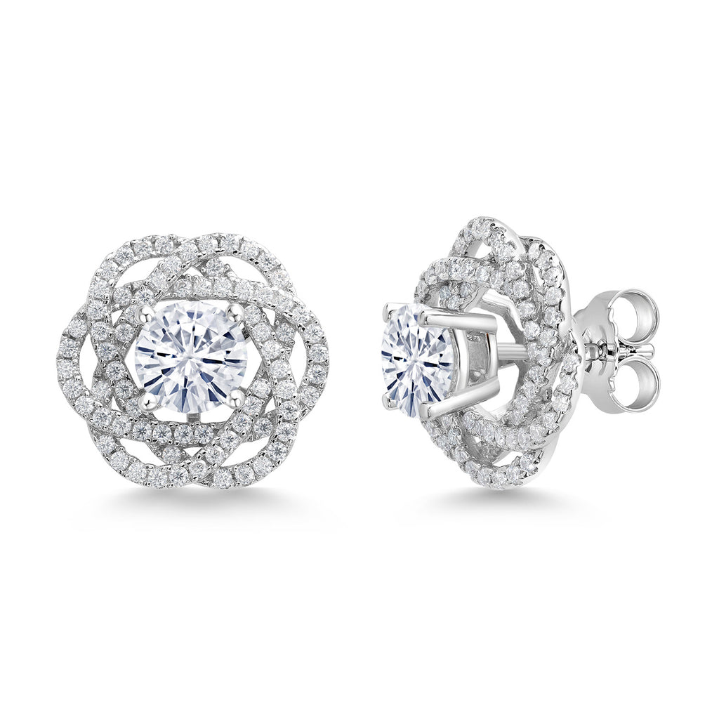 Moissanite_Earrings in 925 Sterling Silver