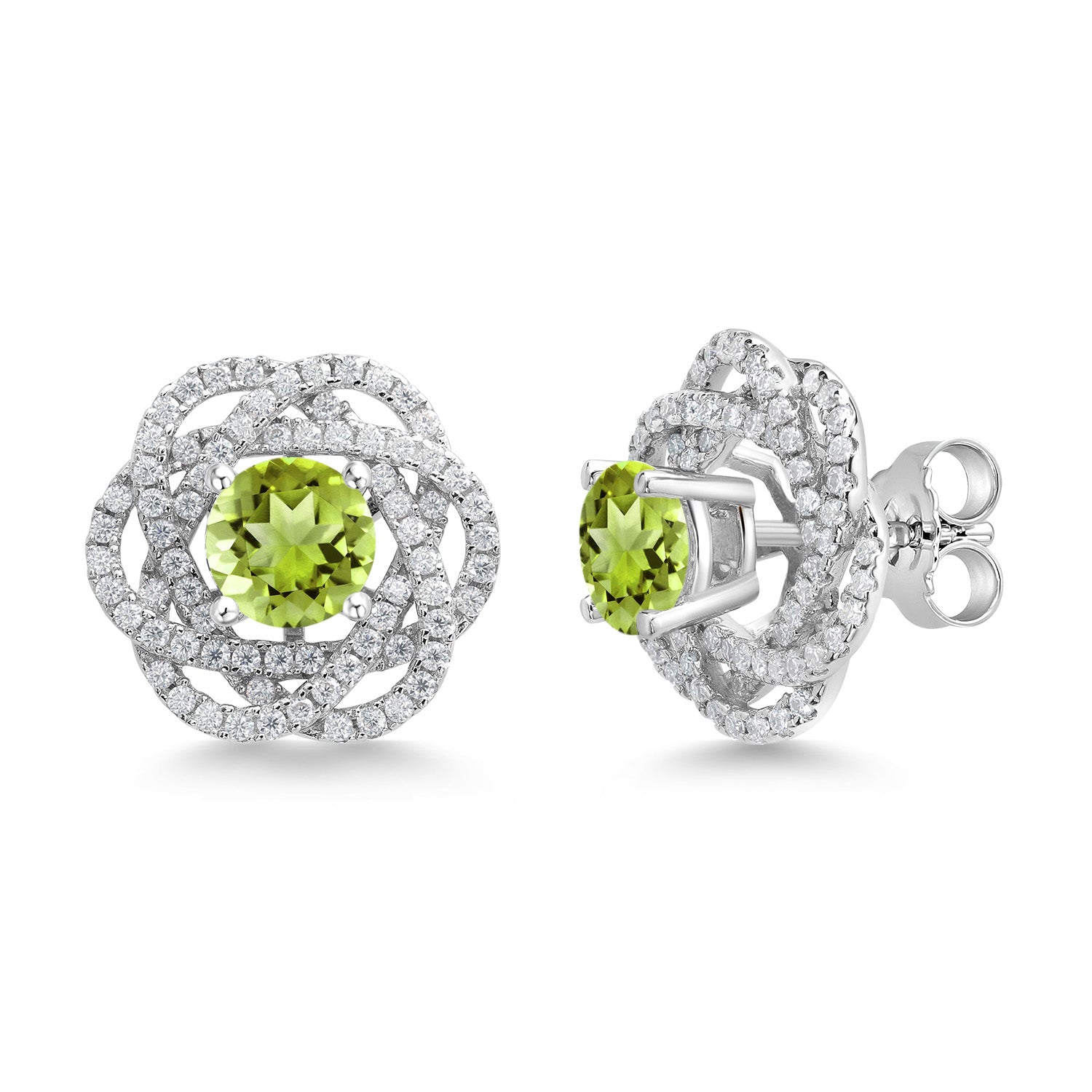 Peridot_Earrings in 925 Sterling Silver