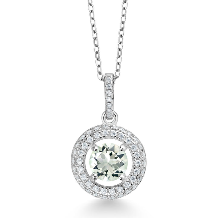 Prasiolite_Pendant in 925 Sterling Silver