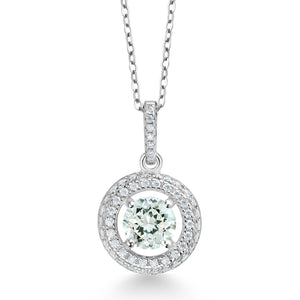 Aquamarine - March_Pendant in 925 Sterling Silver