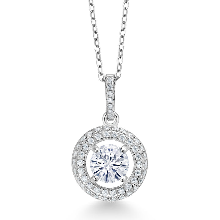 Moissanite - April_Pendant in 925 Sterling Silver