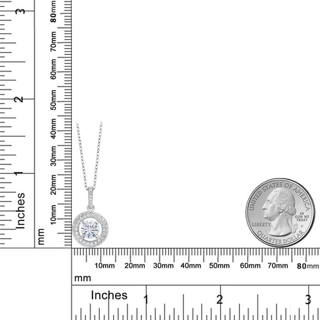 Moissanite - April_Pendant in 925 Sterling Silver