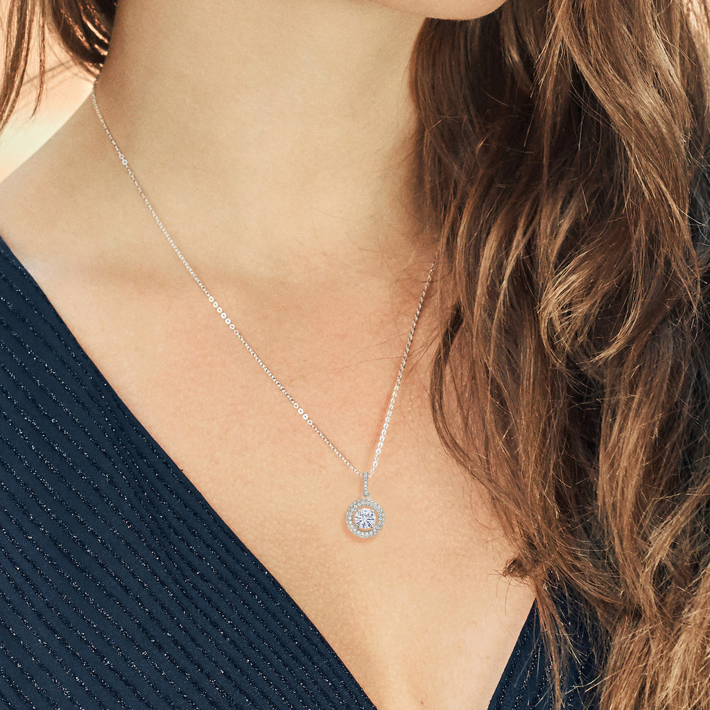 Moissanite - April_Pendant in 925 Sterling Silver
