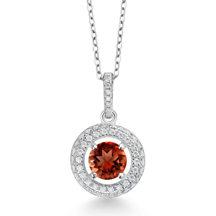 Garnet - January_Pendant in 925 Sterling Silver