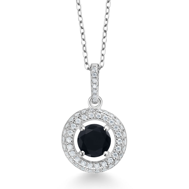 Onyx - December_Pendant in 925 Sterling Silver