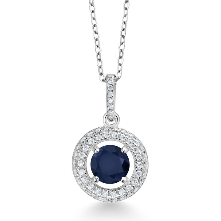 Sapphire - September_Pendant in 925 Sterling Silver