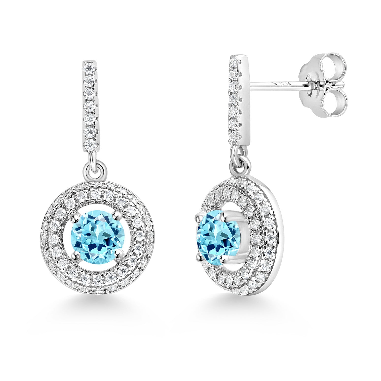 Apatite_Earrings in 925 Sterling Silver