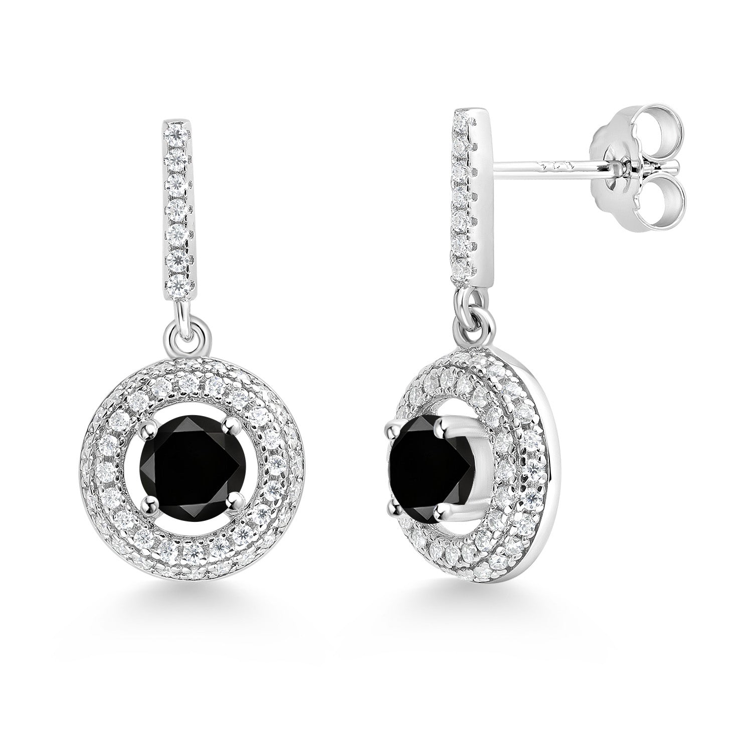 Black Diamond - April_Earrings in 925 Sterling Silver