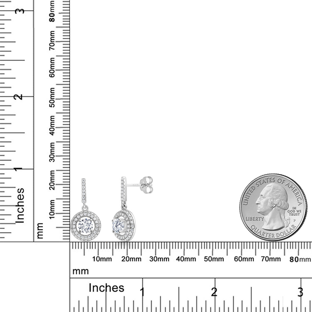 E - F and Near Colorless (GH)_Earrings in 925 Sterling Silver