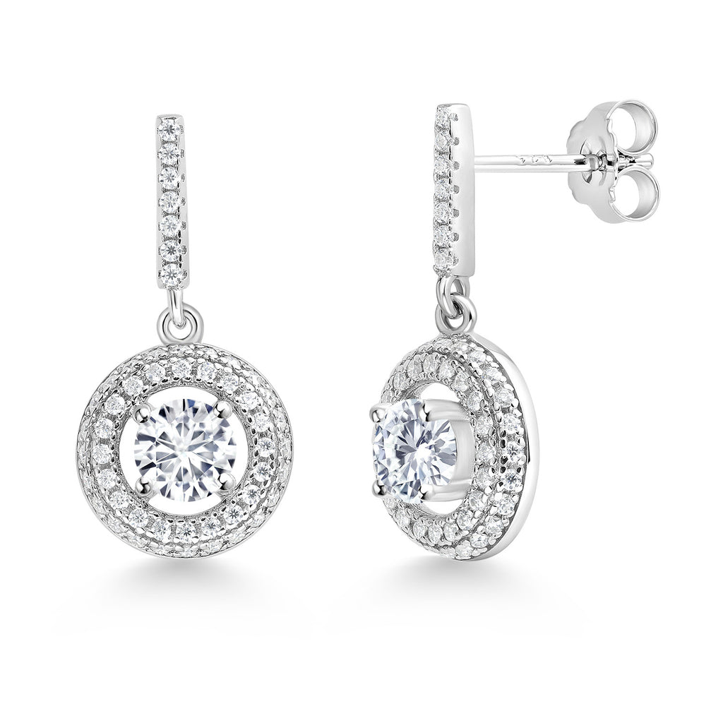White Lab Grown Diamond - April_Earrings in 925 Sterling Silver
