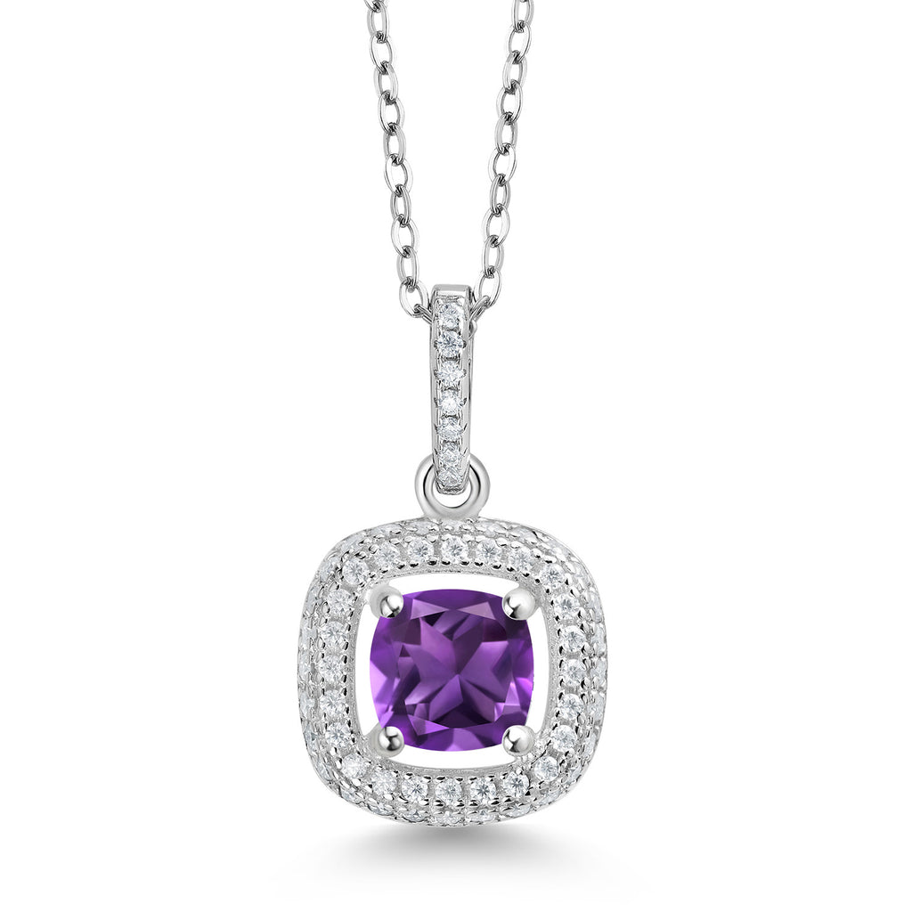 Amethyst - February_925 Sterling Silver_Pendant in 925 Sterling Silver