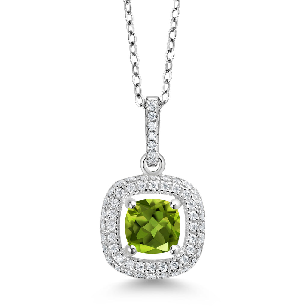 Peridot - August_925 Sterling Silver_Pendant in 925 Sterling Silver