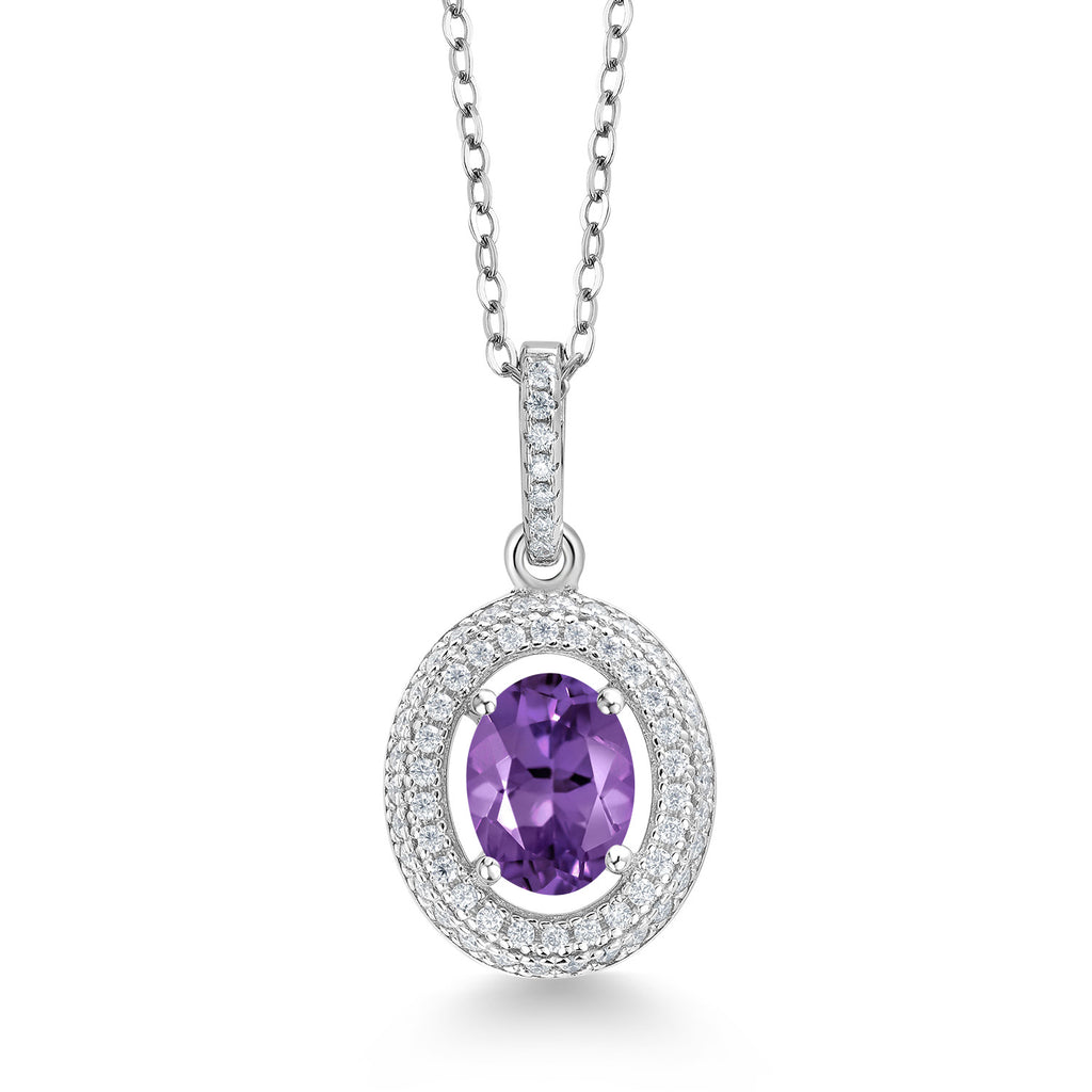 Amethyst - February_Sterling Silver_Pendant in Sterling Silver
