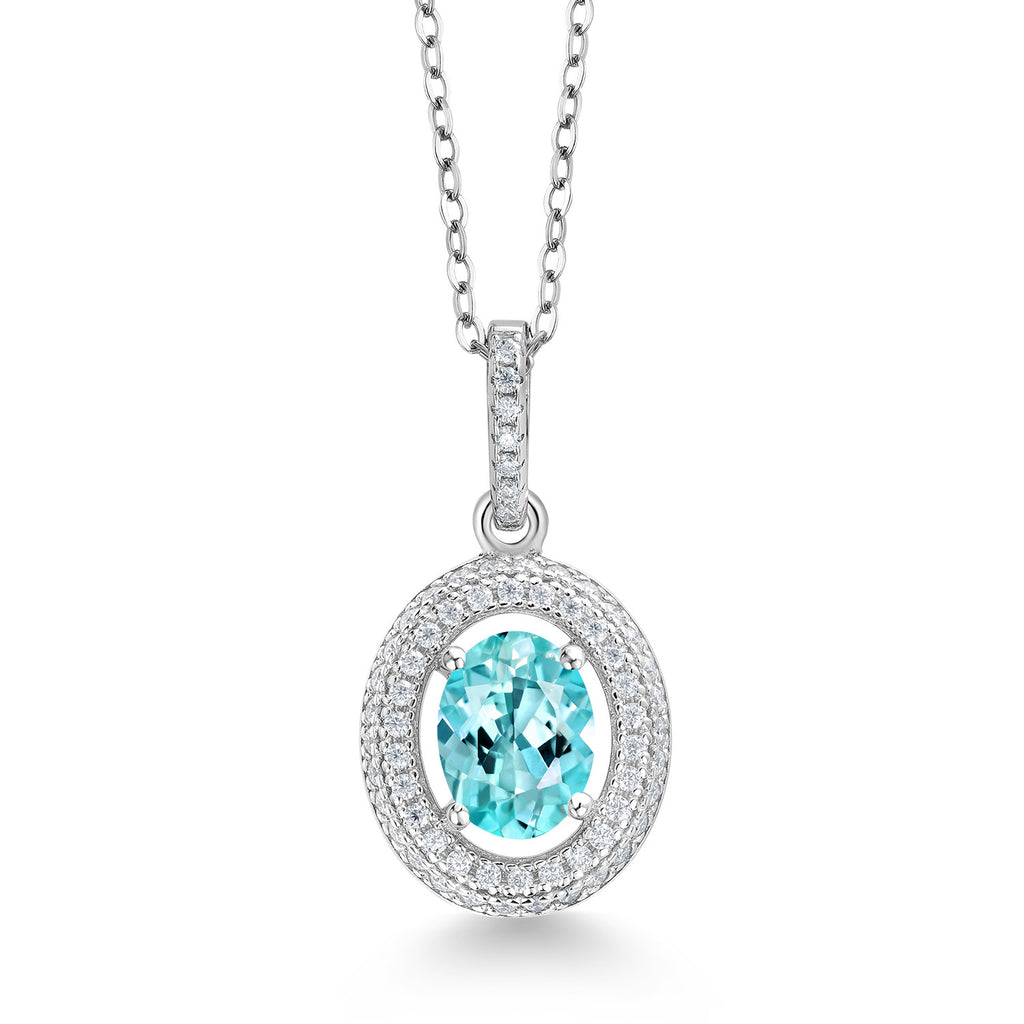 Apatite_Sterling Silver_Pendant in Sterling Silver