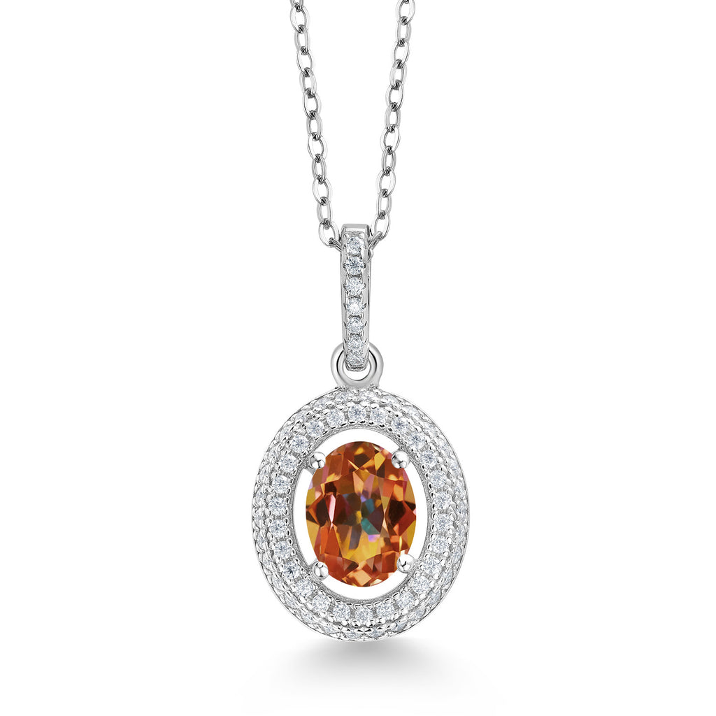Ecstasy Mystic Topaz_Sterling Silver_Pendant in Sterling Silver