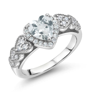Aquamarine - March_5_Ring in 925 Sterling Silver