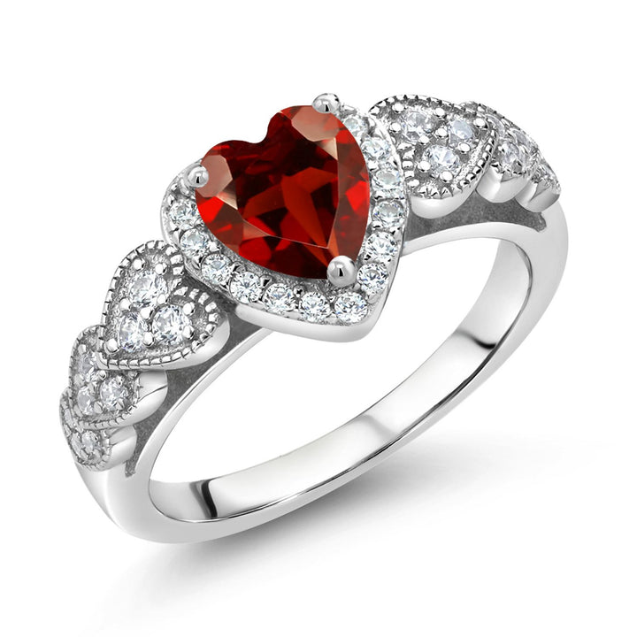 Garnet - January_5_Ring in 925 Sterling Silver