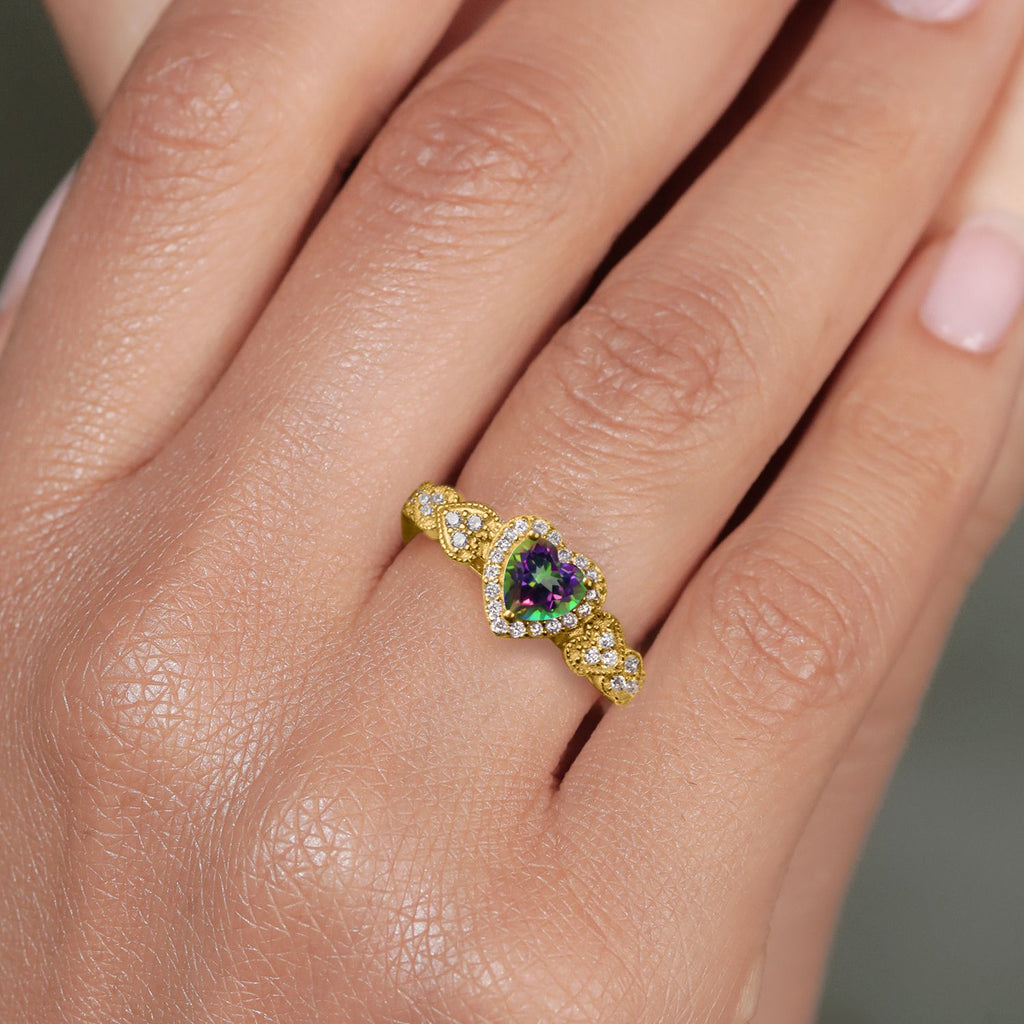 Ring in 925 Yellow Gold Plated Silver