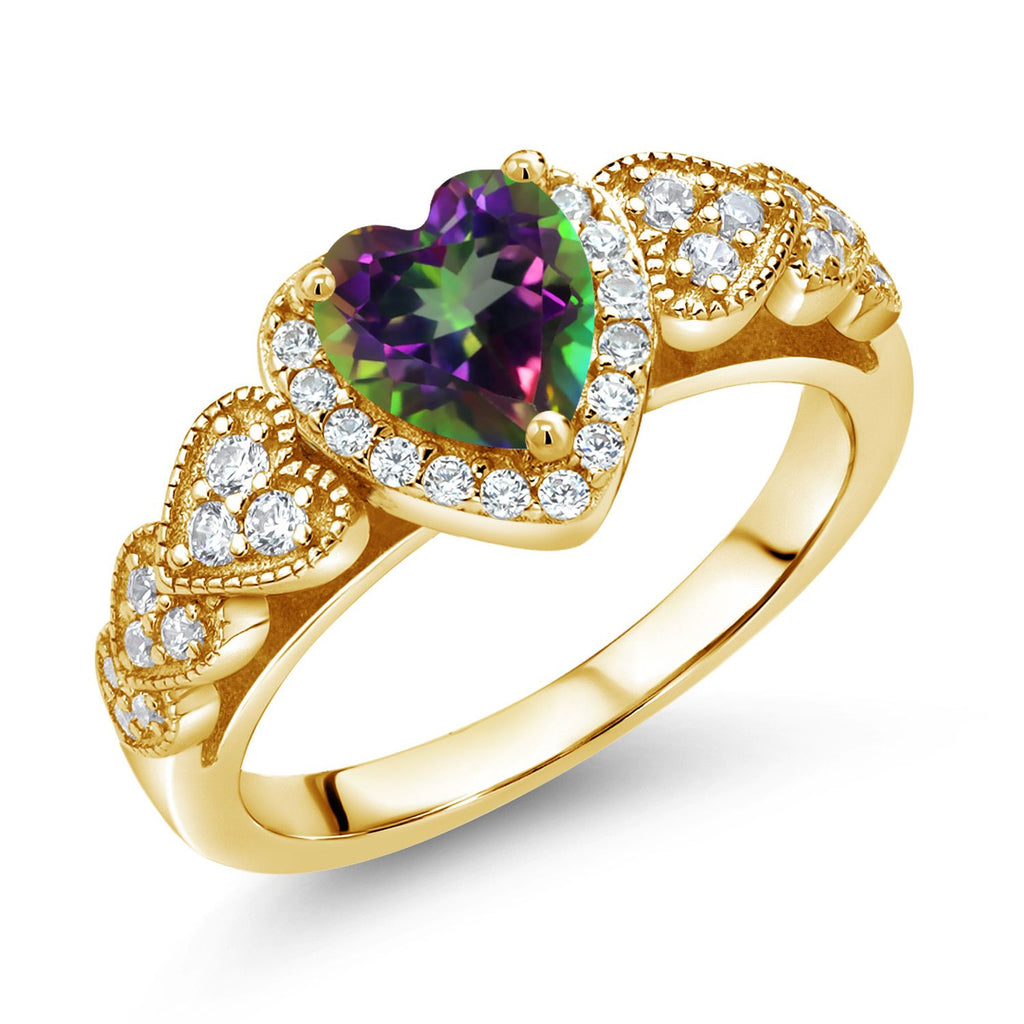 5_Ring in 925 Yellow Gold Plated Silver