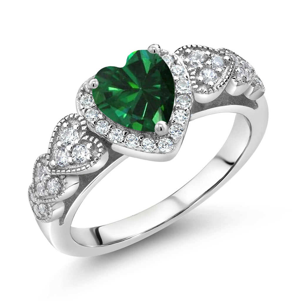 Nano Emerald - May_5_Ring in 925 Sterling Silver