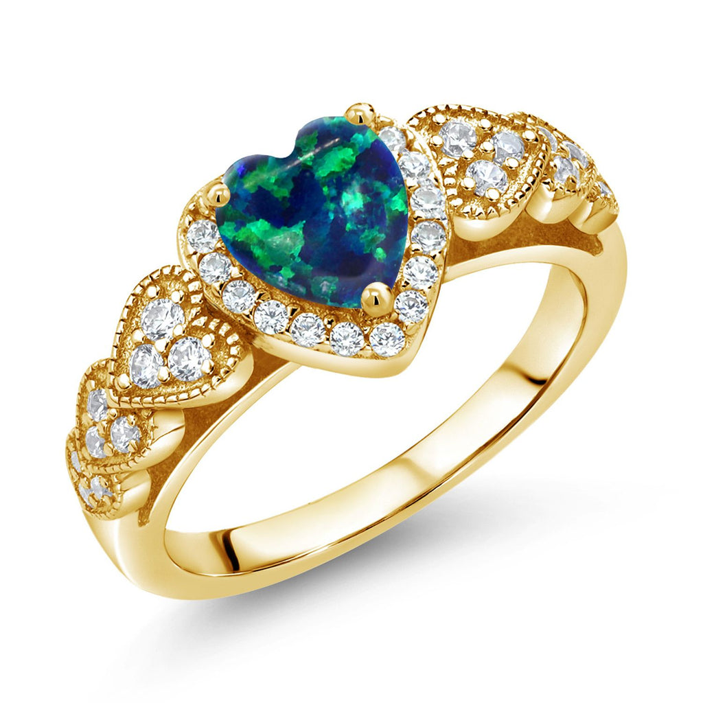 7_Ring in 925 Yellow Gold Plated Silver