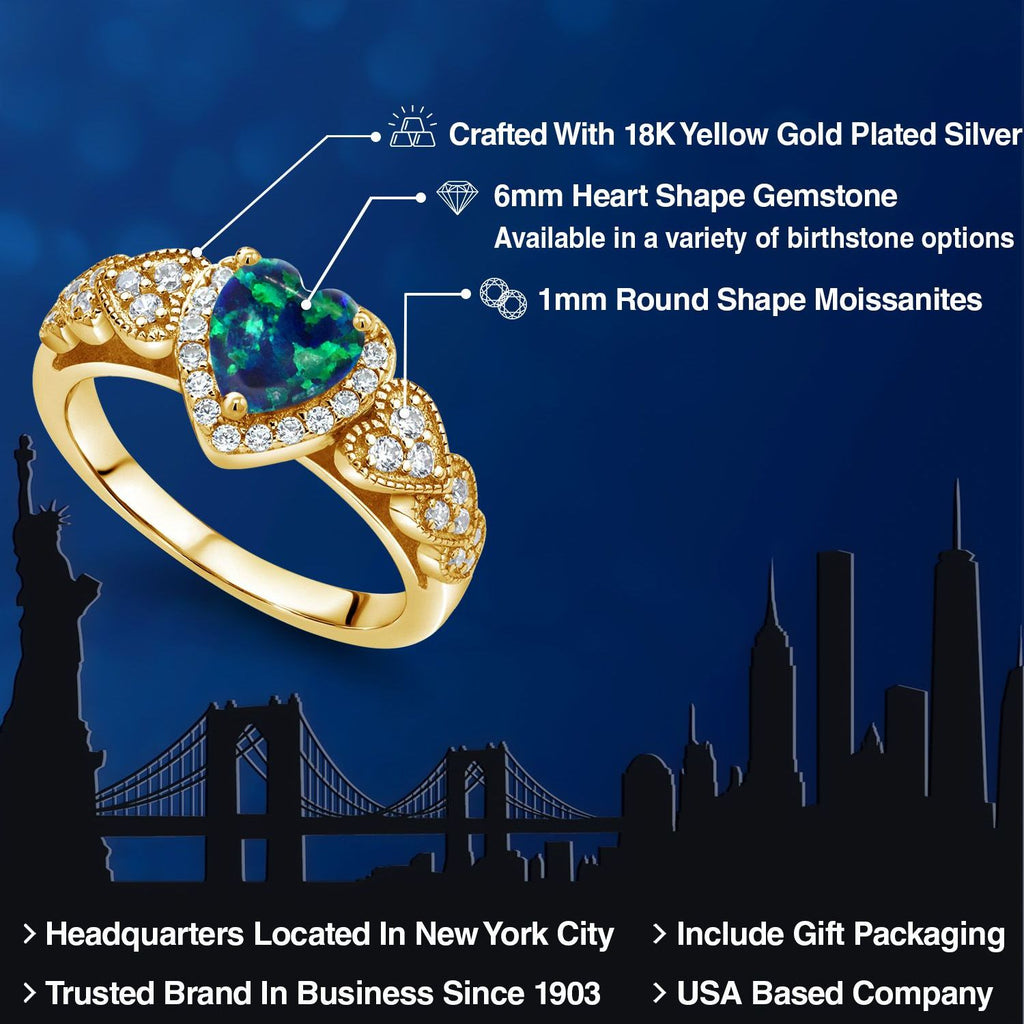 Ring in 925 Yellow Gold Plated Silver