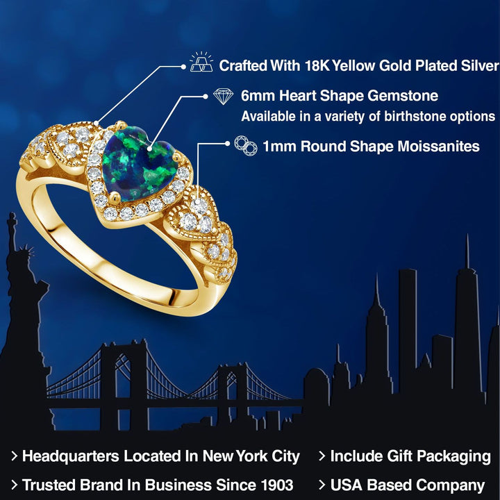 Ring in 925 Yellow Gold Plated Silver