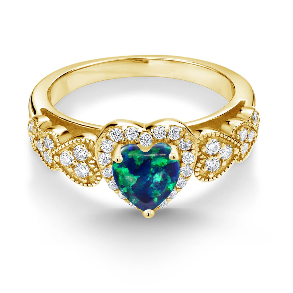 Ring in 925 Yellow Gold Plated Silver