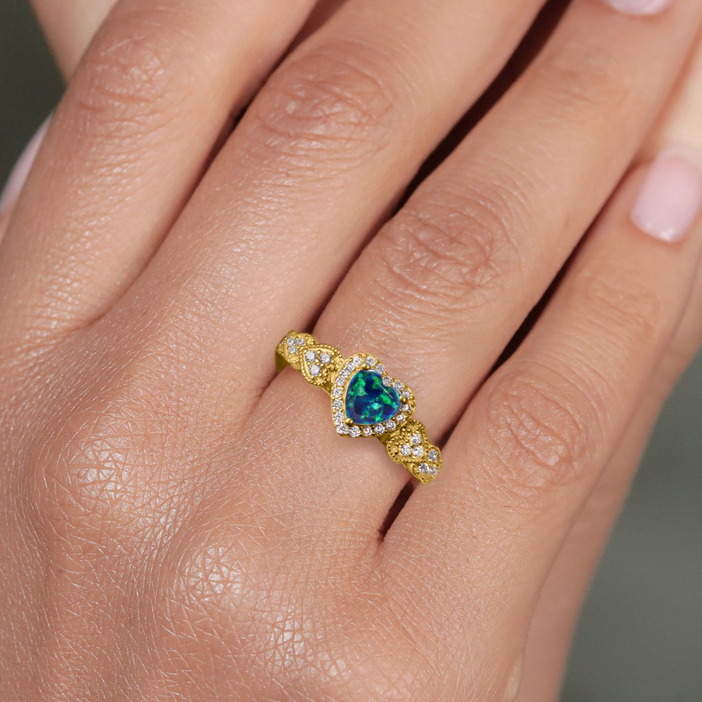 Ring in 925 Yellow Gold Plated Silver