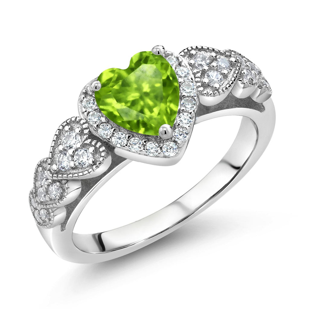 Peridot - August_8_Ring in 925 Sterling Silver
