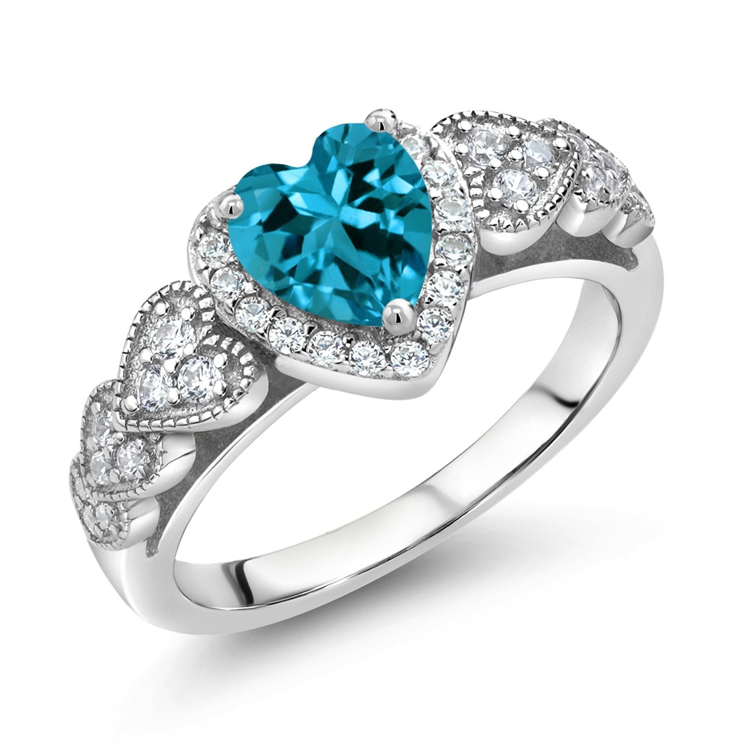 London Blue Topaz - November_8_Ring in 925 Sterling Silver