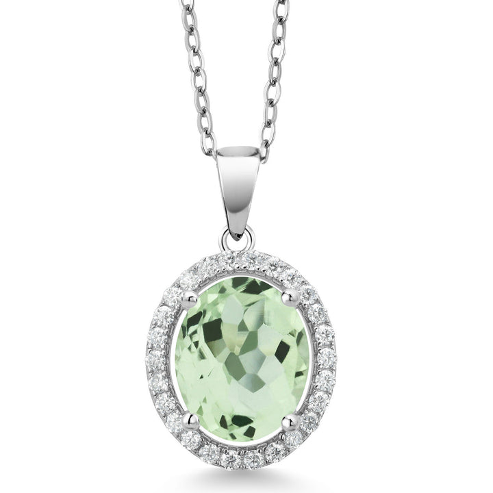 Prasiolite_Pendant in 925 Sterling Silver