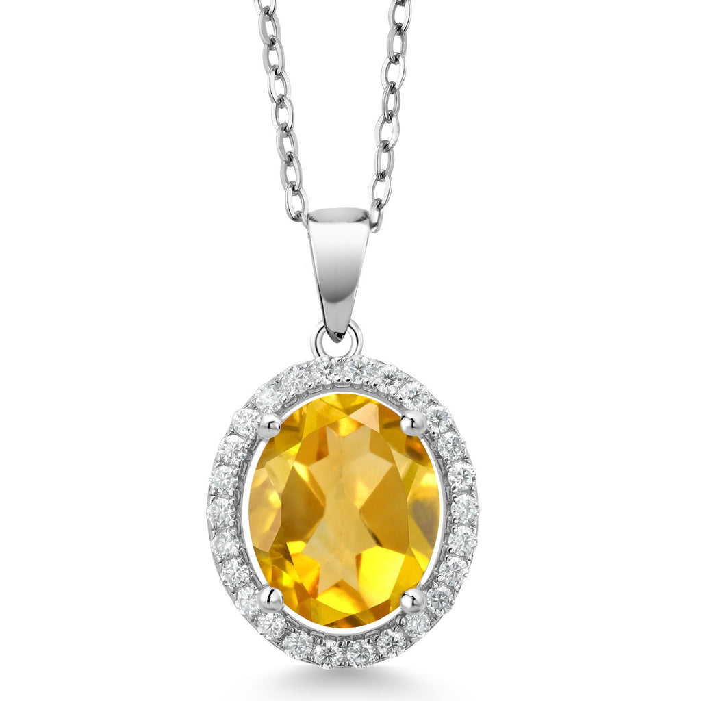 Citrine - November_Pendant in 925 Sterling Silver