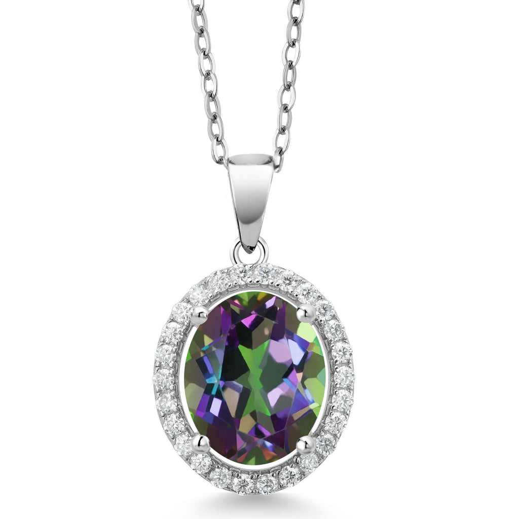 Green Mystic Quartz_Pendant in 925 Sterling Silver