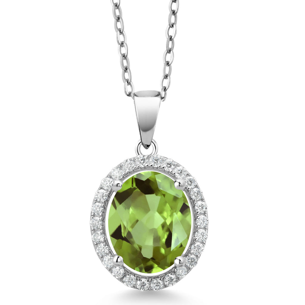 Peridot - August_Pendant in 925 Sterling Silver